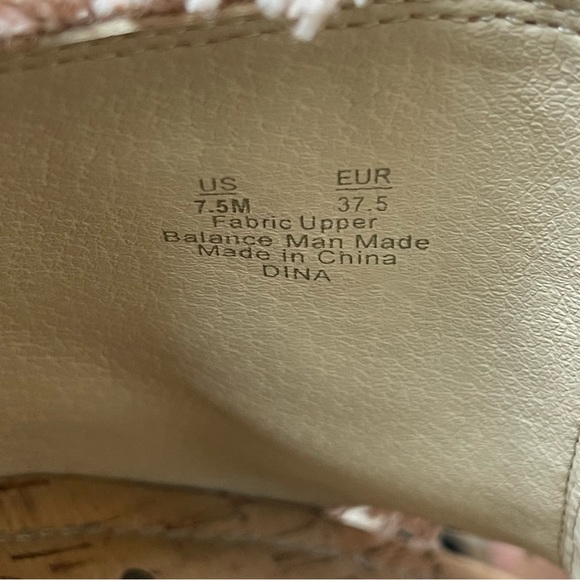 Sam Edelman Pink 'Dina' Frayed Canvas Espadrilles Size 7.5 - Picture 9 of 9